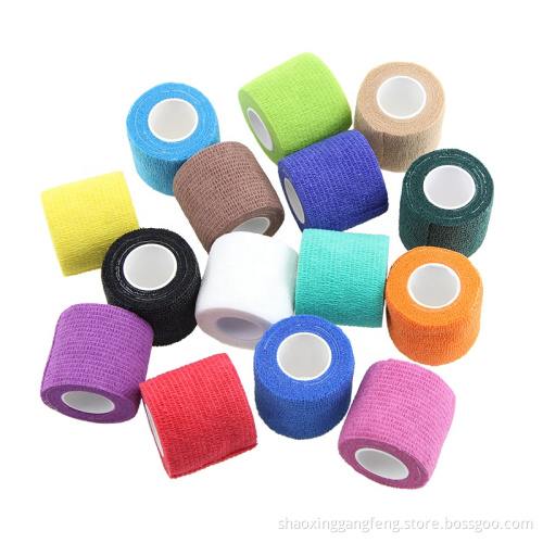 Colorful self-adhesive non-woven cohesive elastic bandage